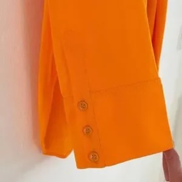 Zara Oversized Blouse with Vents Tangerine - Picture 10 of 10